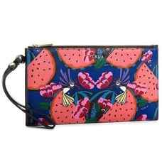 Furla Watermelon Bird Envelope Leather Wristlet Wallet