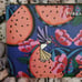 Furla Watermelon Bird Envelope Leather Wristlet Wallet