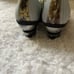 Eject leather& suede blue lace shoes with patent reptile prints trim EUR SZ40.3