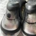 Eject leather& suede blue lace shoes with patent reptile prints trim EUR SZ40.3