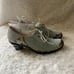 Eject leather& suede blue lace shoes with patent reptile prints trim EUR SZ40.3