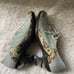 Eject leather& suede blue lace shoes with patent reptile prints trim EUR SZ40.3