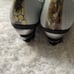 Eject leather& suede blue lace shoes with patent reptile prints trim EUR SZ40.3