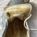 Eject leather& suede blue lace shoes with patent reptile prints trim EUR SZ40.3