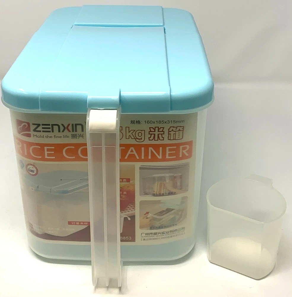 Live Well Green Plastic Kome Bitsu Rice Storage Container 11 lbs