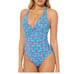 BLEU ROD BEATTIE One Piece St. Tropez Swimsuit Halter Criss Cross Back Blue 10