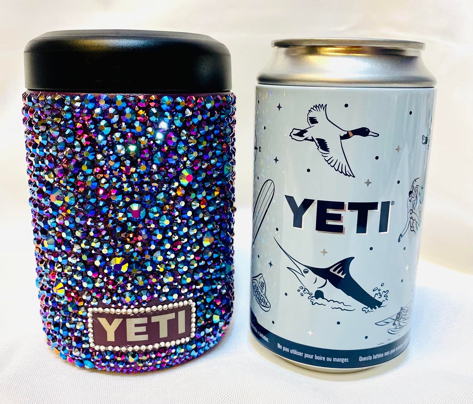 Yeti Cooler / Colster / Blinged out with 2000 Rhinestones. Handmade.