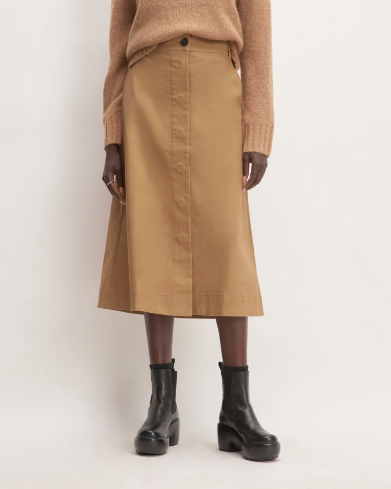 Everlane / the Structured Cotton A-Line Skirt / small / NWT