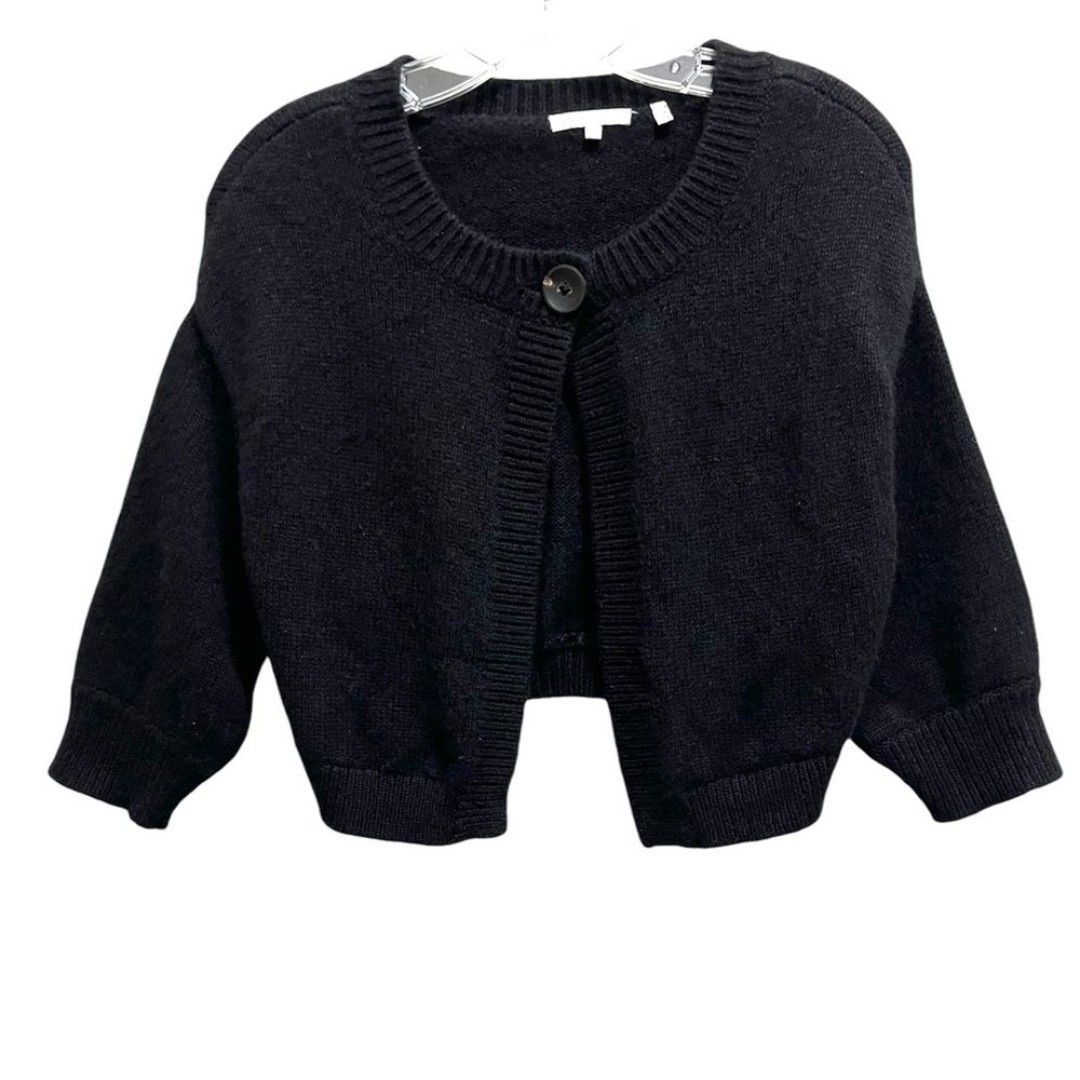 Vince Cashmere Cardigan Sweater Cropped Black Size XS