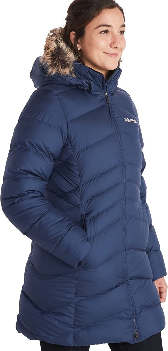 Marmot Womens Montreal Puffer Coat Down-Insulated Water-Resist Navy Size X-Small