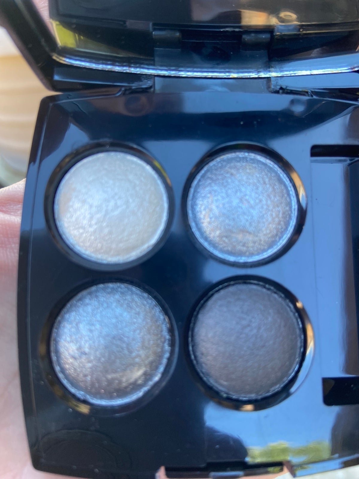 Chanel quad eye makeup #301 “goth/death rock palette”