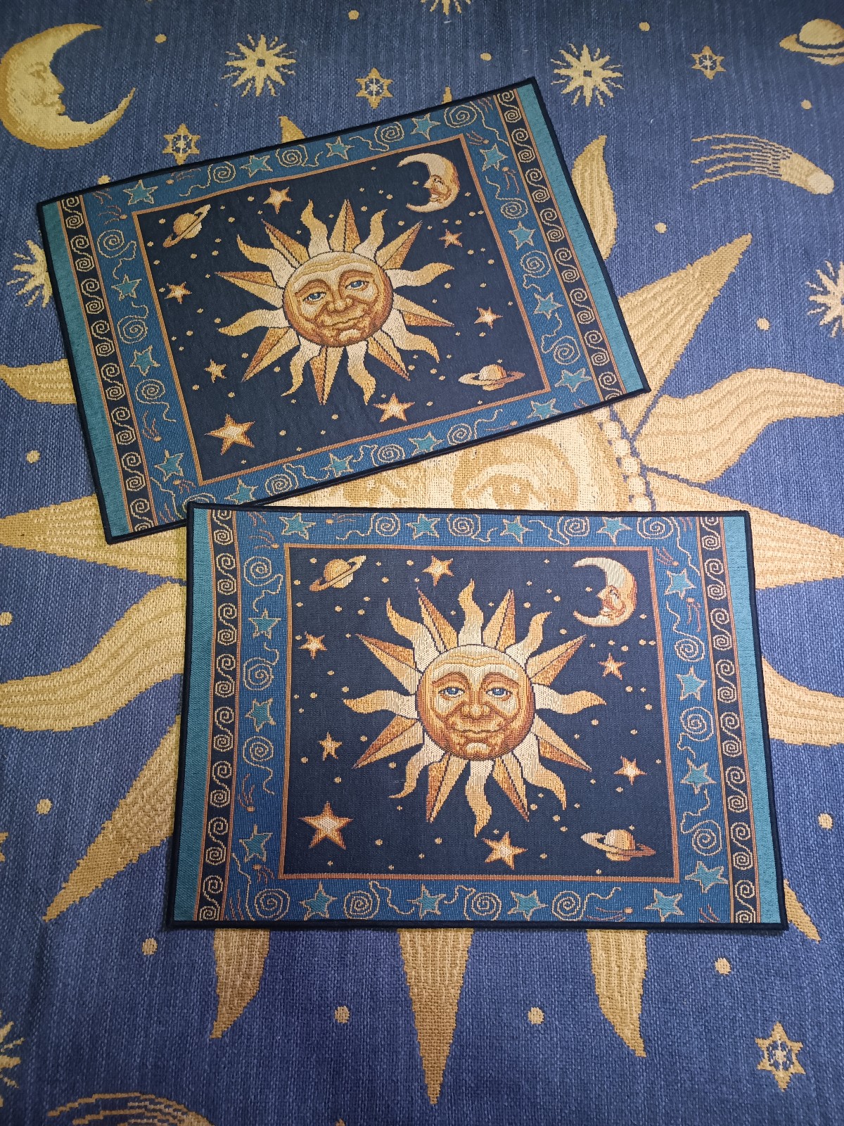 Very rare vintage celestial placemats