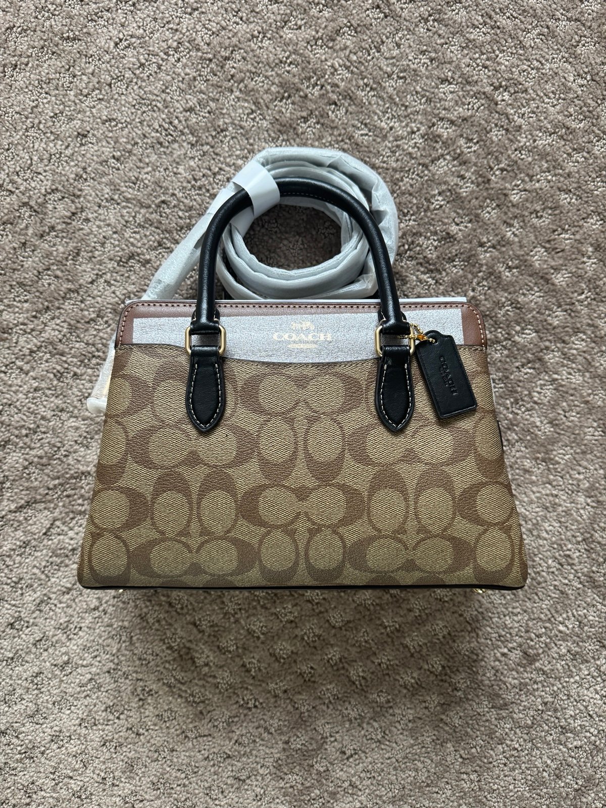 Coach CH287 Mini Darcie Carryall Bag In Colorblock Signature Canvas