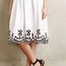 Anthro Moulinette Soeurs White Poplin Skirt