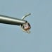 2.02mm 14k YELLOW GOLD RED DIAMOND NOSE SCREW, w/CERTIFICATE OF AUTHENTICITY