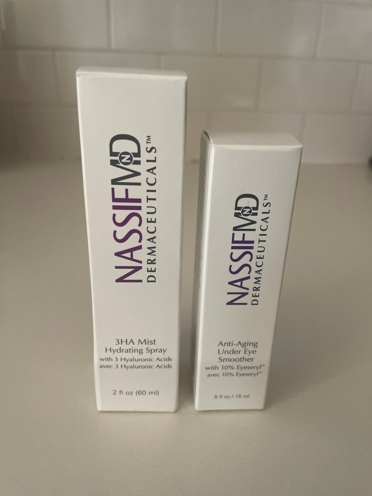 NEW Nassif Md Dermaceuticals Anti-Aging Under Eye Smoother & 3HA spray