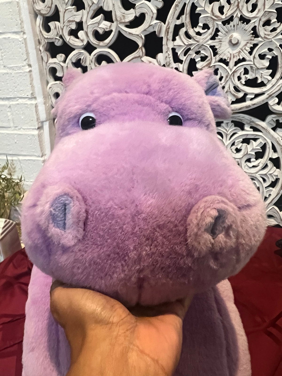 Vintage XL Aurora Super Flopsies Lilac Purple Hippo Plush