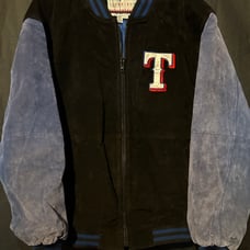 Texan Rangers Suede Bomber Jacket Size Large