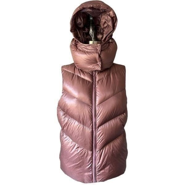 Athleta Lofty Down Vest Dogwood Pink Mauve SIZE S Petite