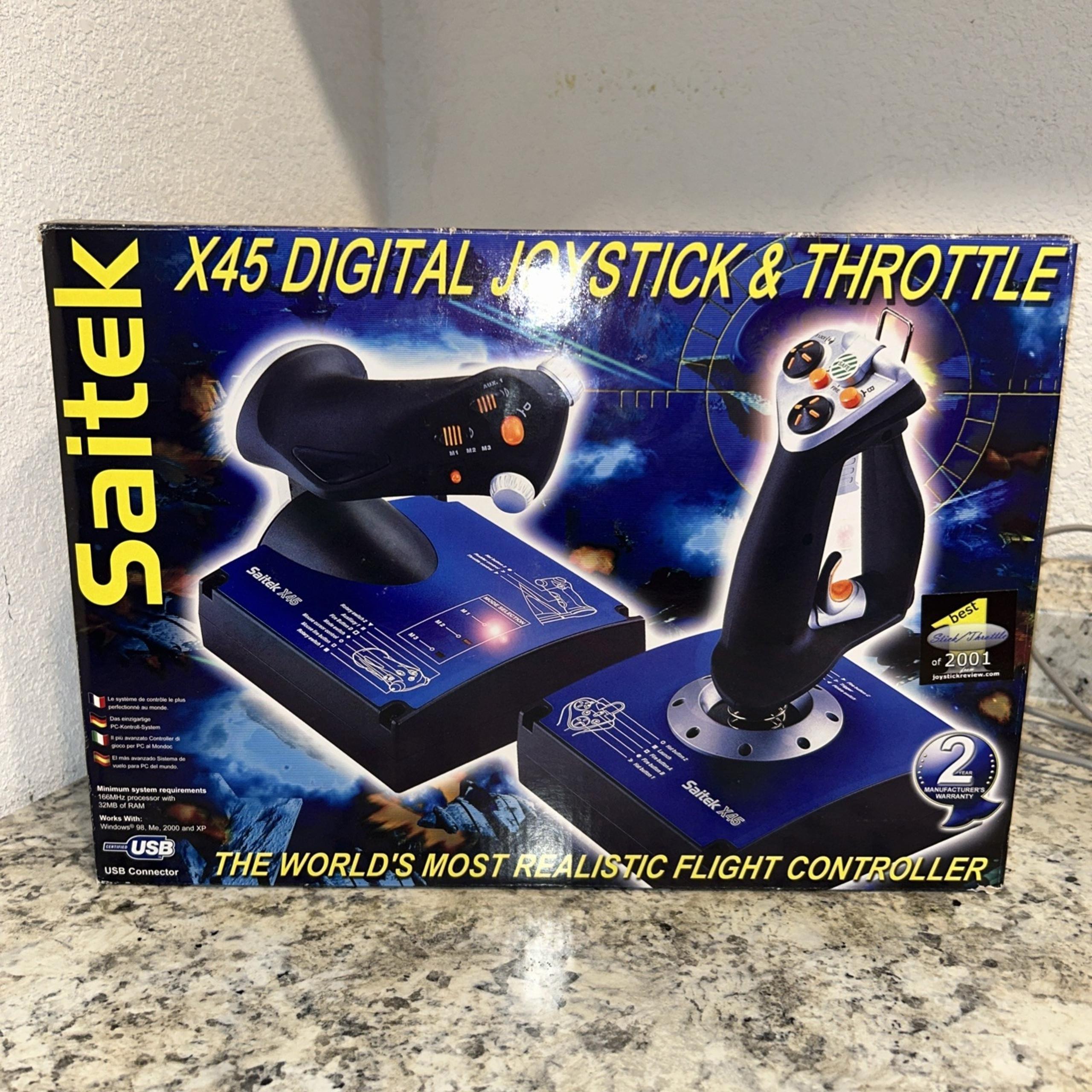 Saitek X45 Digital Joystick & Throttle Flight Sim Controller NEW In Open Box