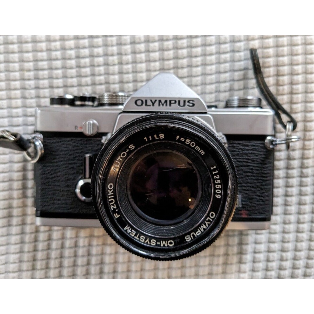 AS IS Olympus OM-1 35mm SLR Film Camera & Olympus 1:1.8 50mm F Zuiko Lens