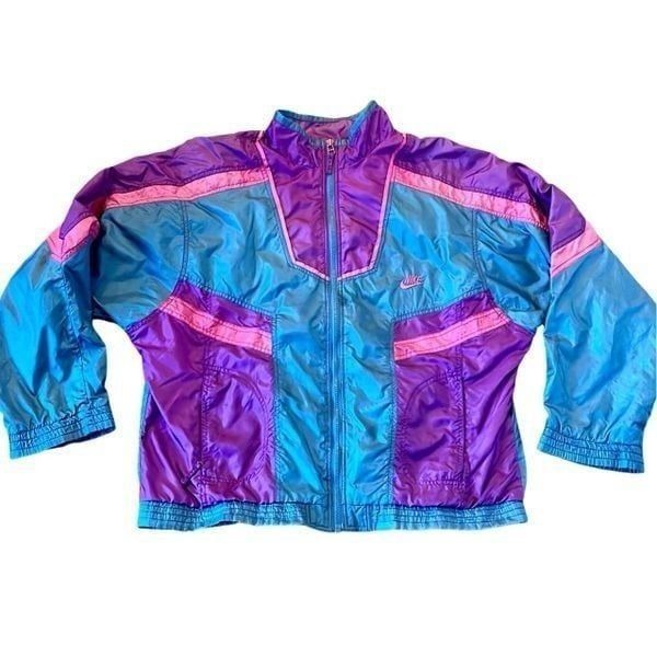 Vintage Nike men’s track jacket colorblock Large