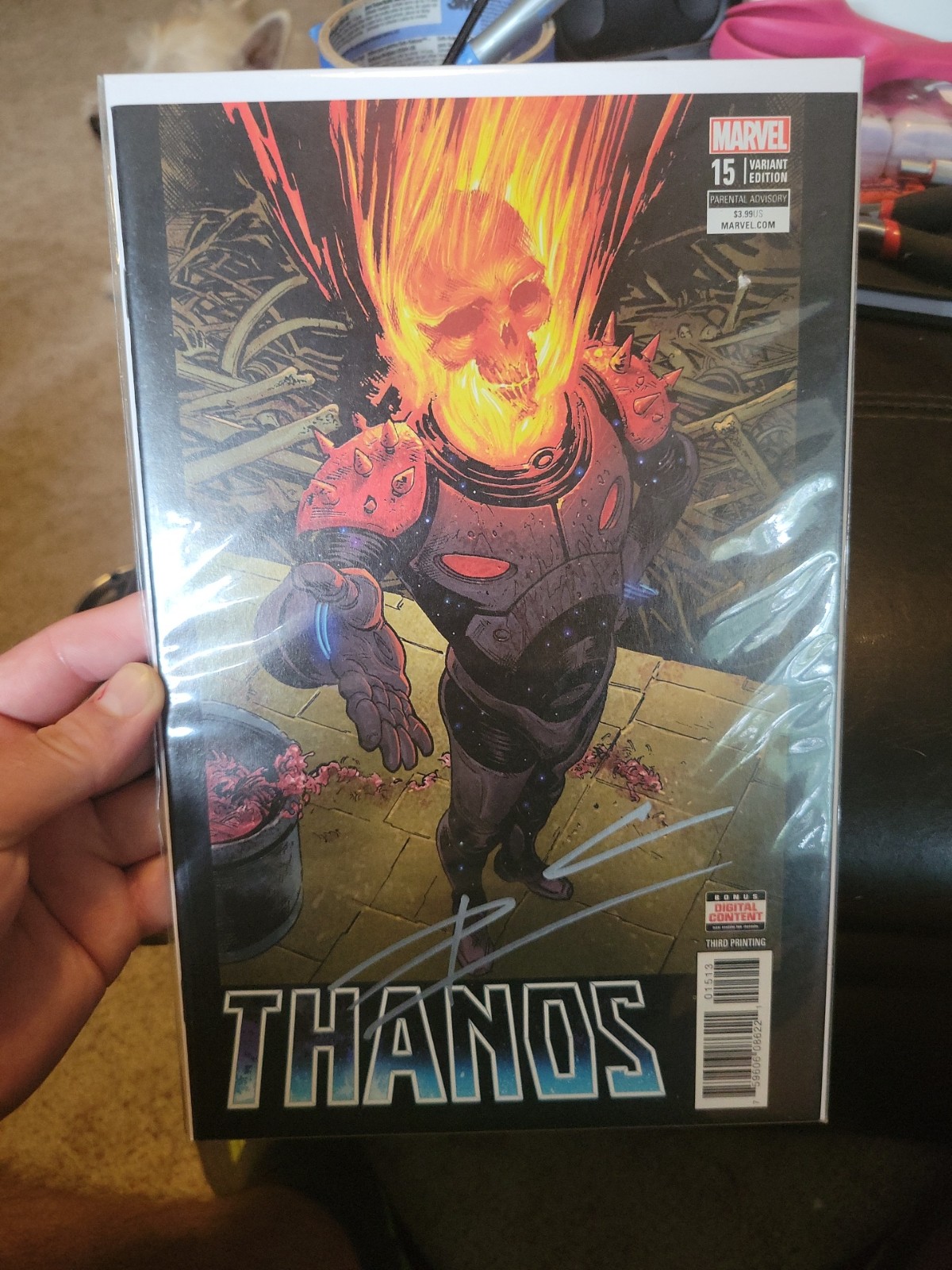 Signed Marvel 15 Variant Edition Thanos 1st Silver Surfer Fallen 3rd Print Coa