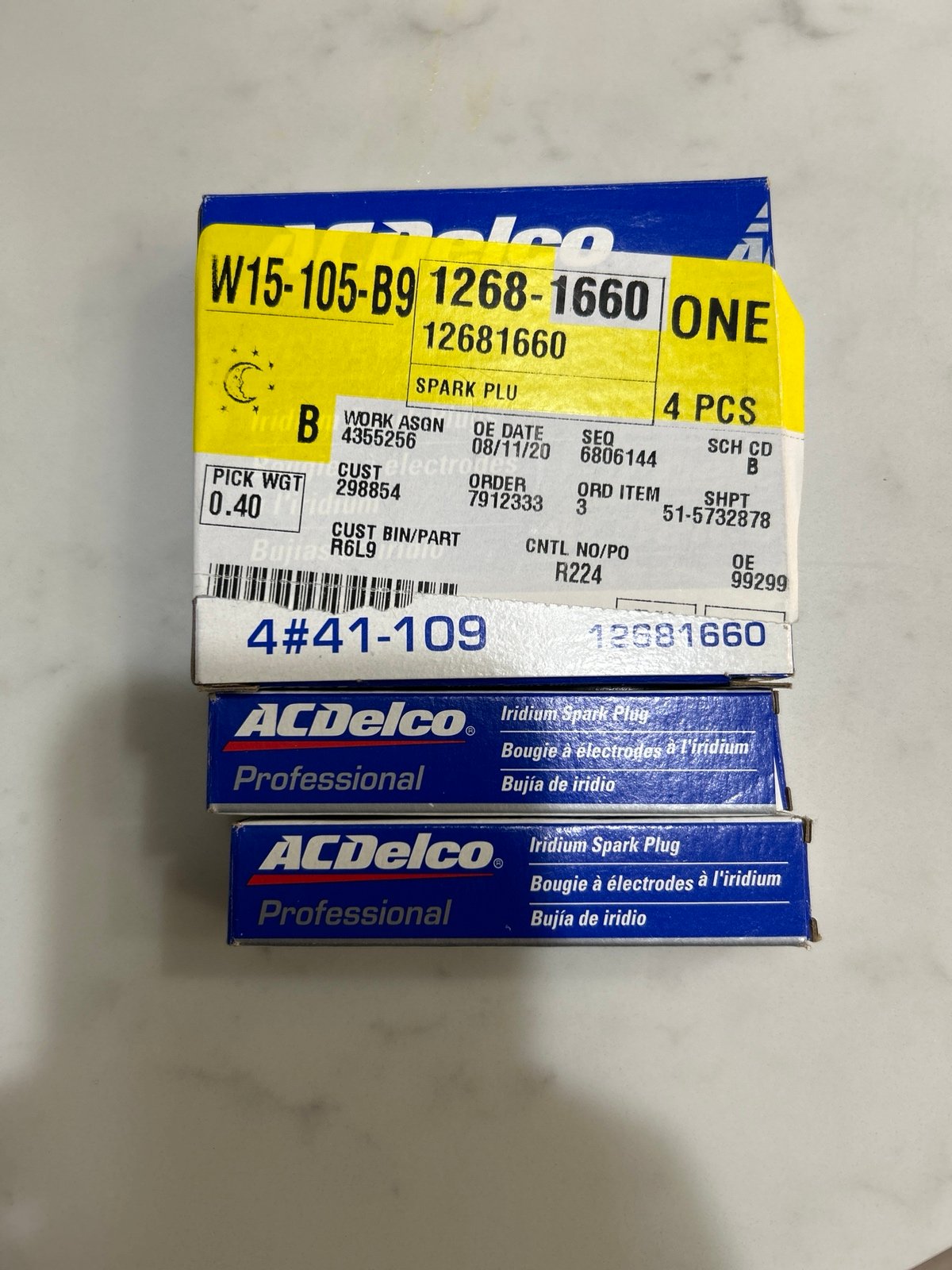 ACDelco 41-109 Iridium spark plugs