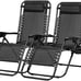 Set Of 2 Relaxing Recliners Patio Chairs Adjustable with Cup Holder - NEW