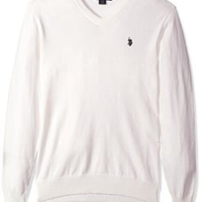U.S. POLO ASSN. Men's white sweater Size Medium 100% Acrylic