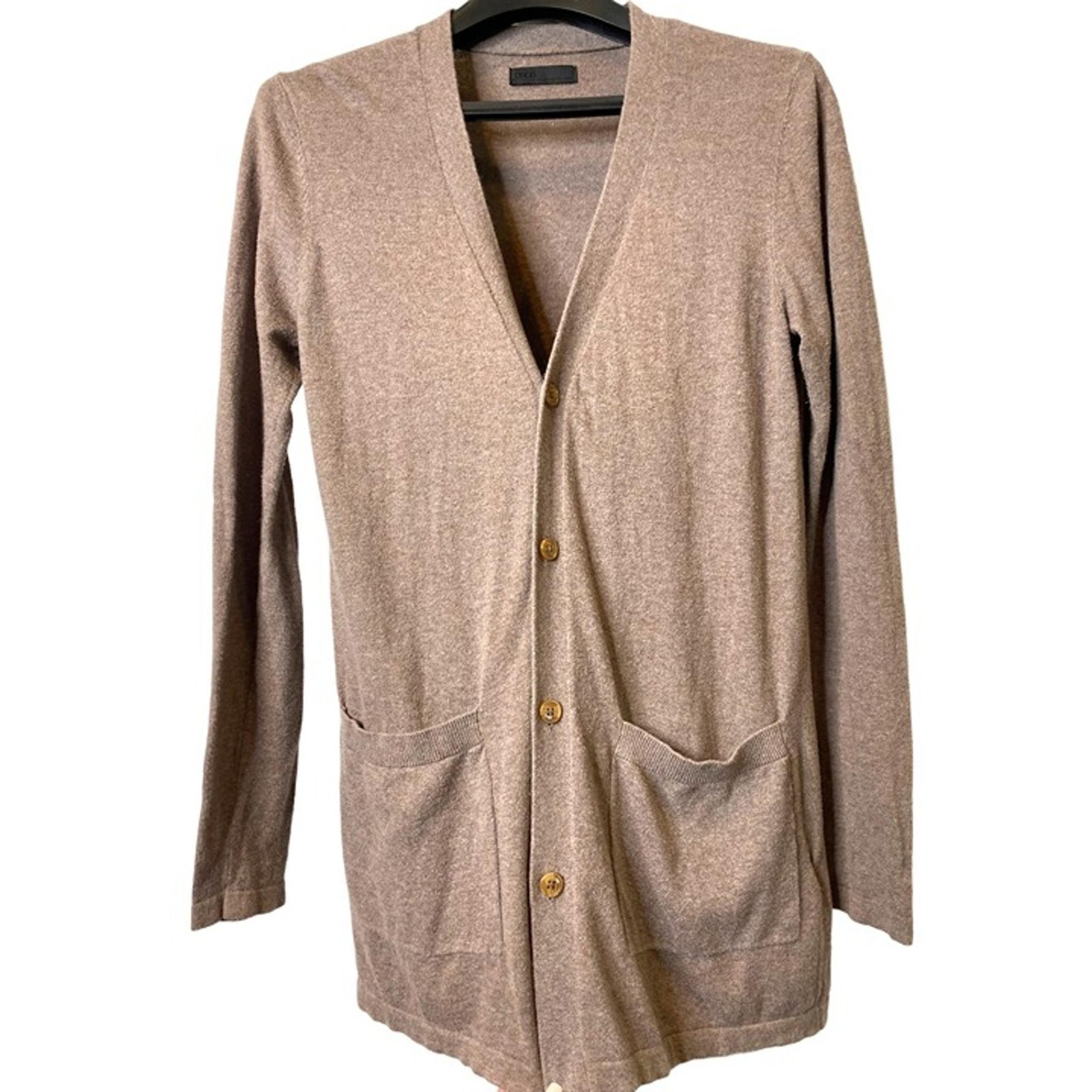 ASOS Long Sleeve V Neck Button Up Long Sweater Stretch Cardigan Pockets XXS Tan