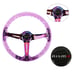 JDM Nismo Universal 6-Hole 350mm Deep Dish Purple Crystal Bubble Steering Wheel