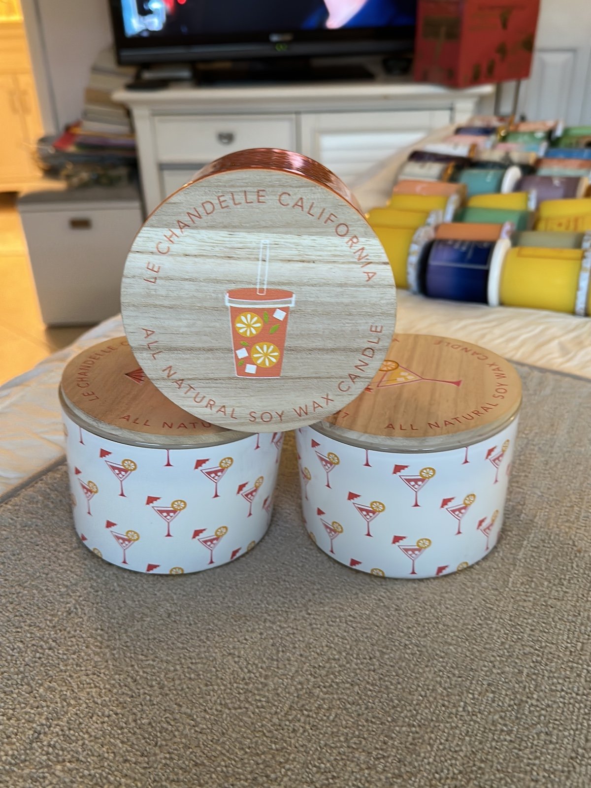 3 Cocktail Candles By Le Chandelle
