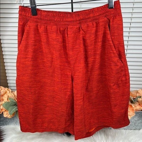 Lululemon Pace Breaker Short 7 Heather Allover Solar Orange Magma Size S