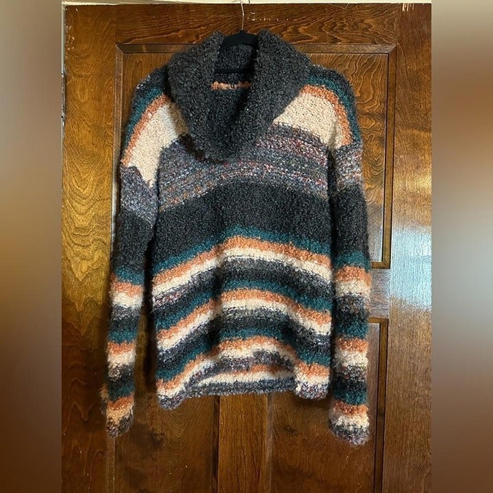 moth by Anthropologie Striped Turtleneck Sweater