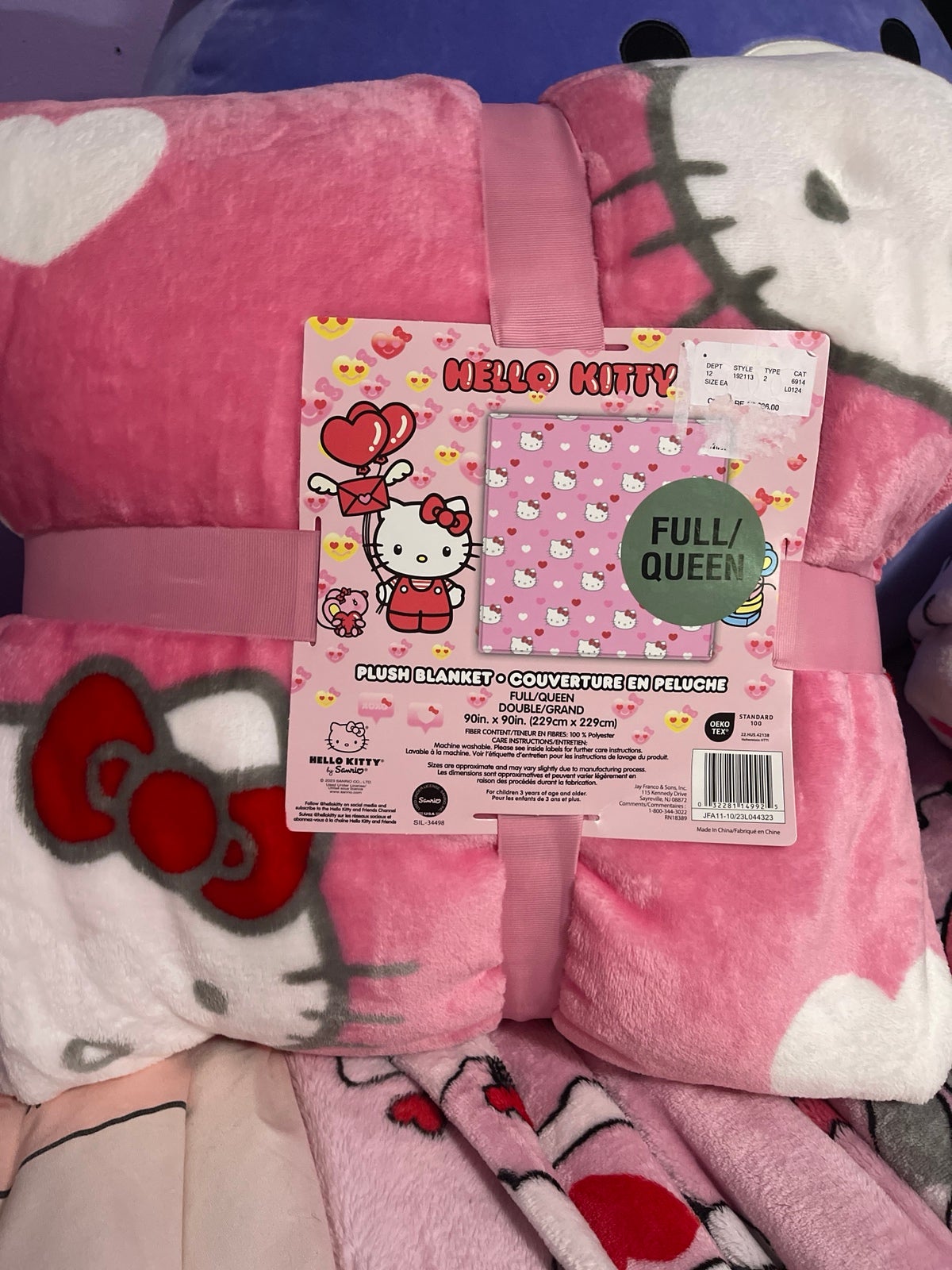 Hello Kitty valentines blanket queen