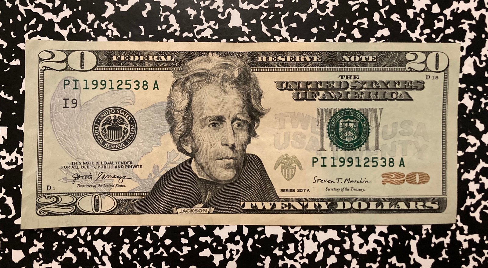 20 Dollar Bill Fancy Serial Number Birth Year 1991