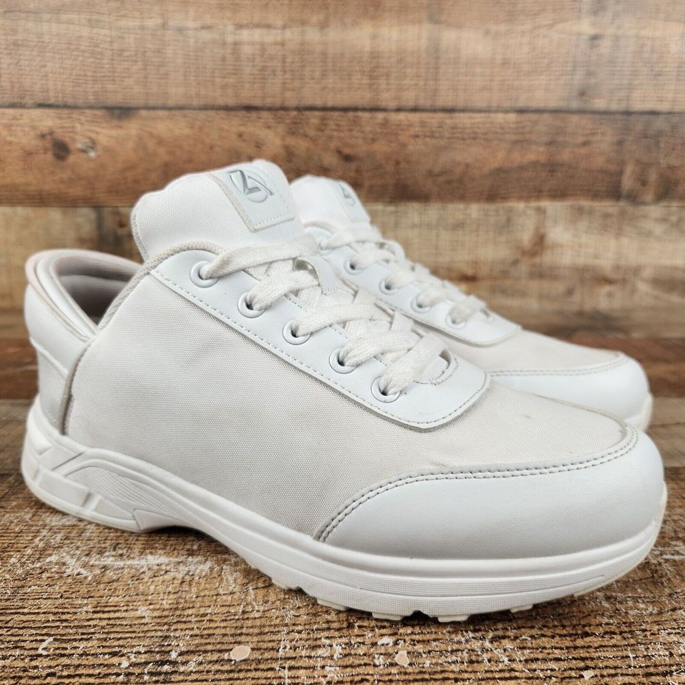 Zeba Hands Free Women's Size 11 Wide White Slip-On Walk Comfort Casual Sneakers