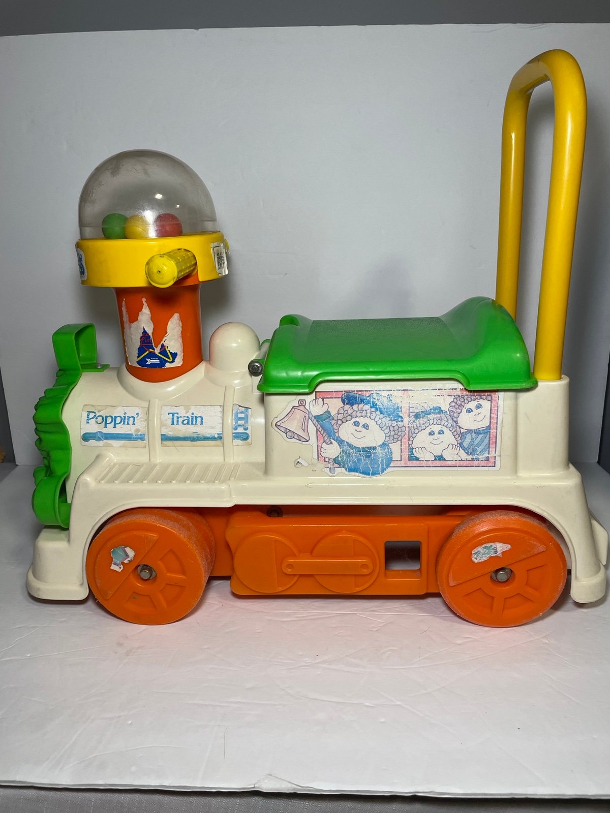 VTG 1983 Coleco Cabbage Patch Kids Poppin Train Ride On Push Vehicle RARE