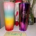 Starbucks oil slick/rainbow studded