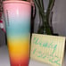 Starbucks oil slick/rainbow studded