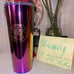 Starbucks oil slick/rainbow studded