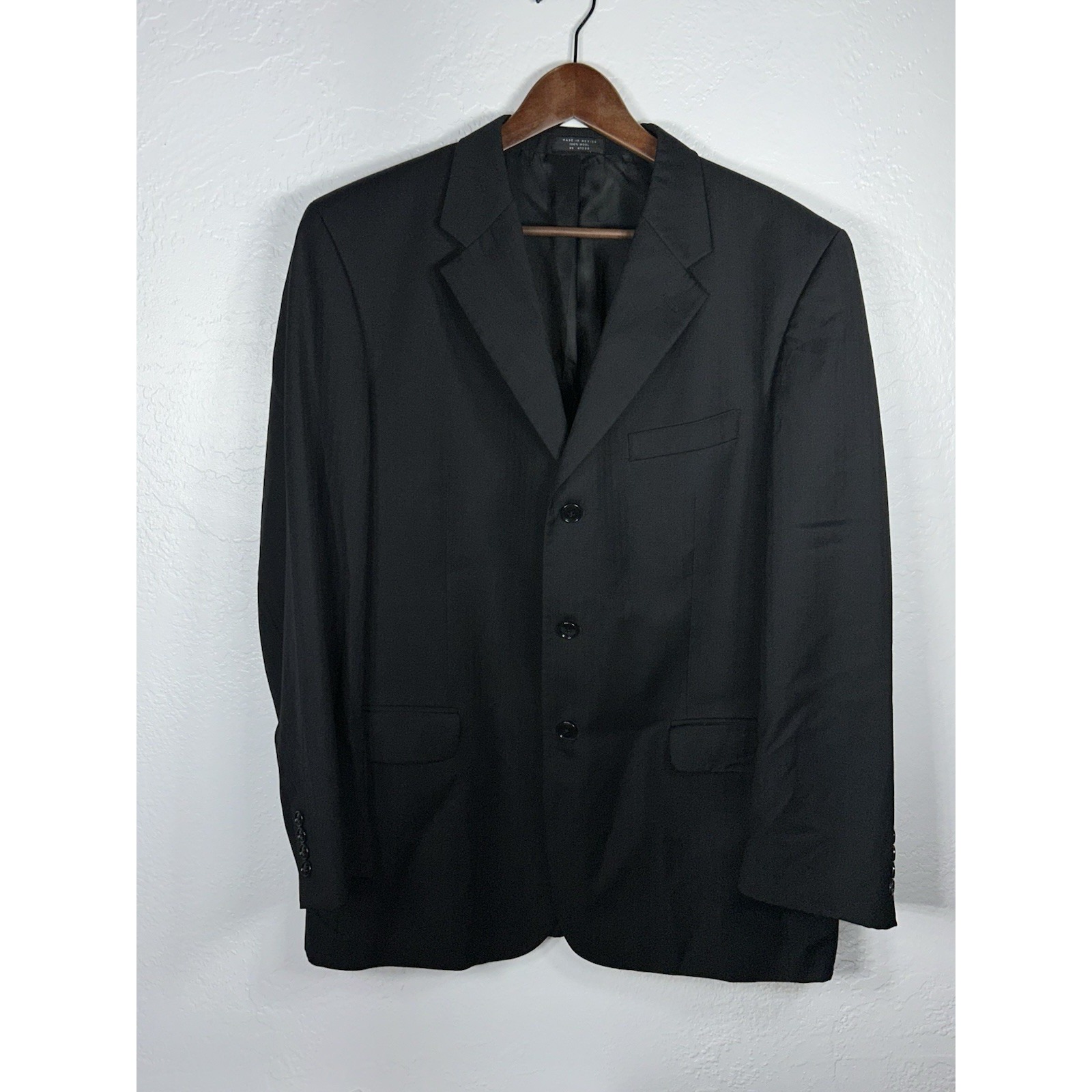 Donald J Trump Blazer Mens 46 Black Jacket Business single Breasted 3 Botton