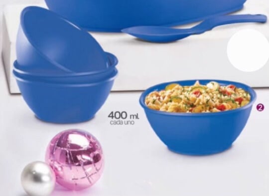 Tupperware Legacy Bowl Cereal Soup Salad Set of 4 Blue Color