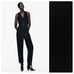 NWOT. Zara Black Darted Sleeveless V-neck Jumpsuit. Size XL.