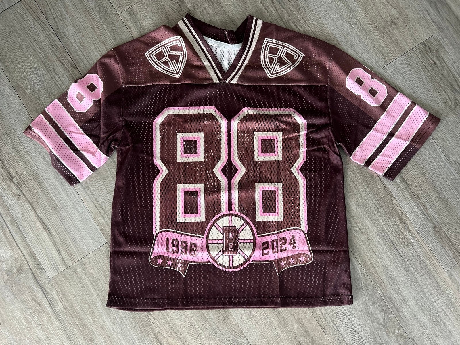 VARLDENS Football V Neck Brand State 88 Mesh Jersey