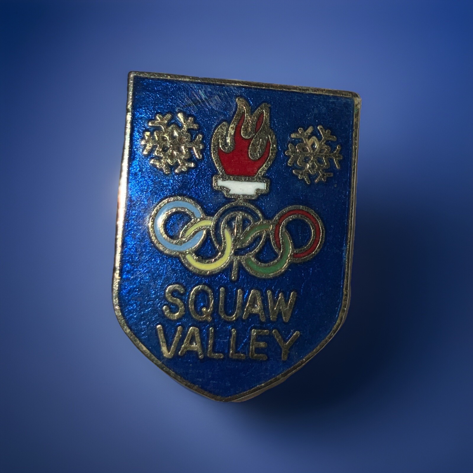 Squaw Valley California Olympic Games Ski 1979 Collectible RTSI Lapel Pin Blue