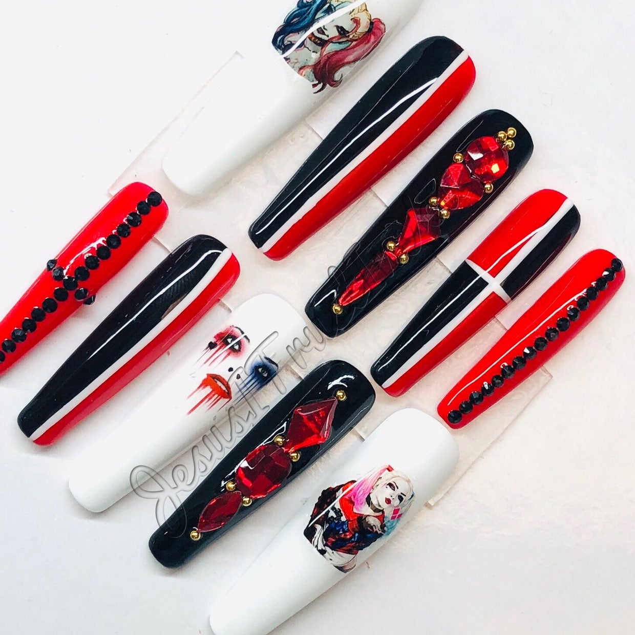 XXL MED- QUINN - GEL PRESS ON NAILS