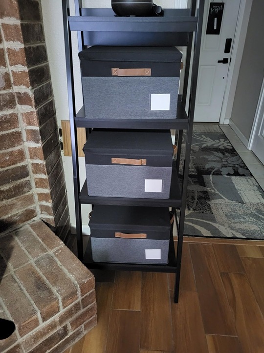 Sturdy Storage Boxes with Labels and 3 PU Handles for Closet | 3 Pack