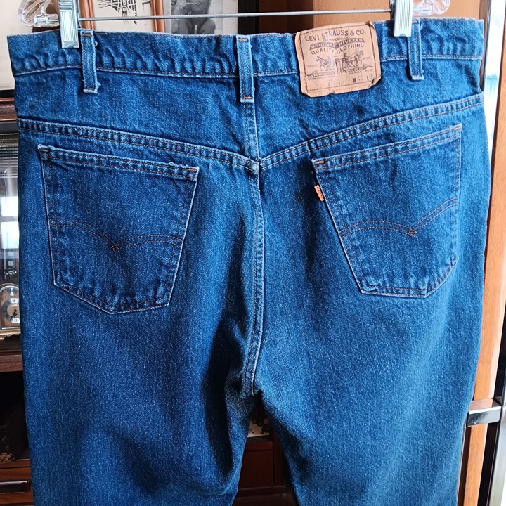 Vintage Mens Levis 517 Jeans 40x30 Raw Denim Bootcut Jeans Orange Tab USA 40x30